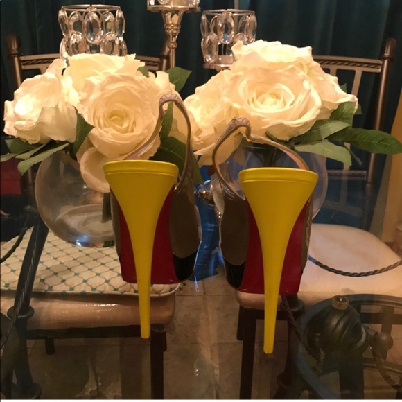 Authentic Christian Louboutin Lady Peep Slingback - Picture 4 of 5